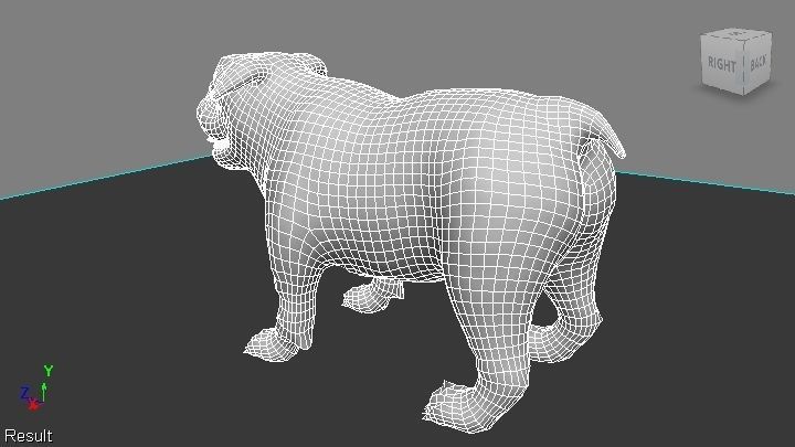 bulldog Low-poly 3D model_10