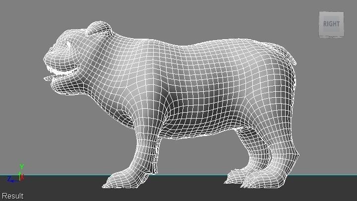 bulldog Low-poly 3D model_5