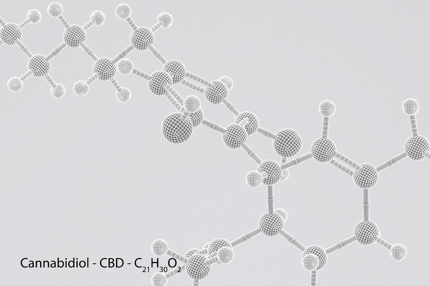 Drug CBD - Cannabidiol - Cannabinoid Molecule 3D model_3