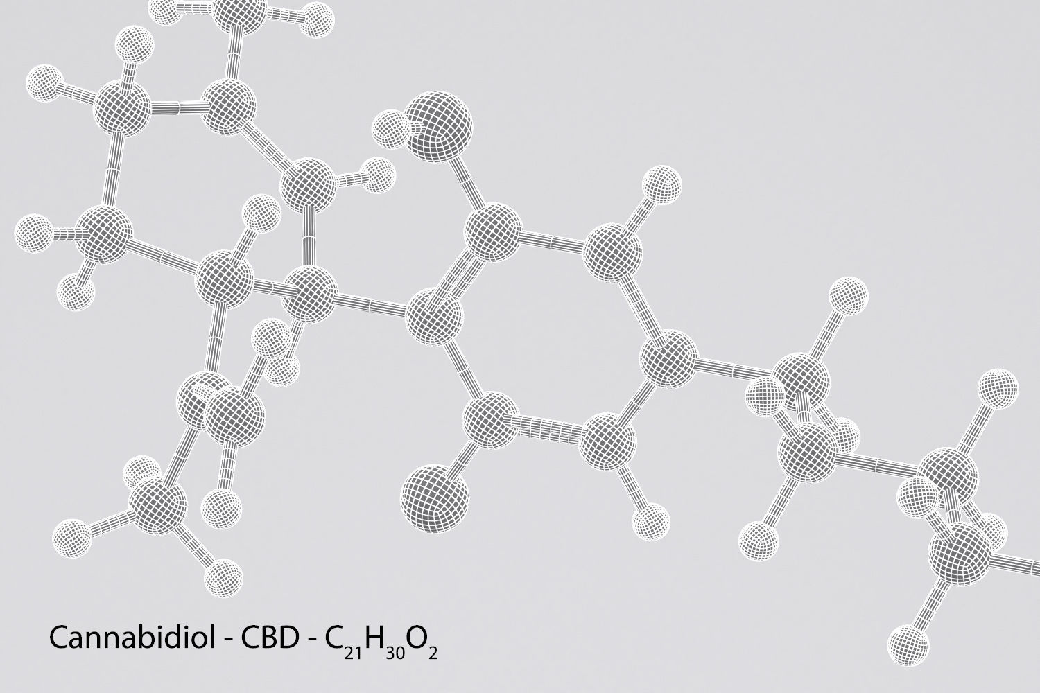 Drug CBD - Cannabidiol - Cannabinoid Molecule 3D model_4