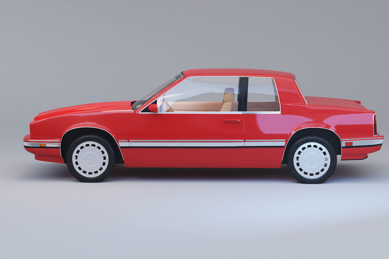 1991 Cadillac Eldorado with interior 3D model_3