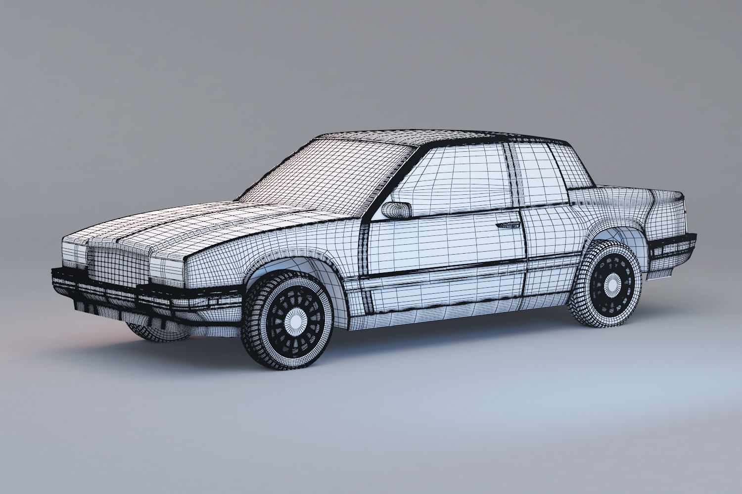 1991 Cadillac Eldorado with interior 3D model_6