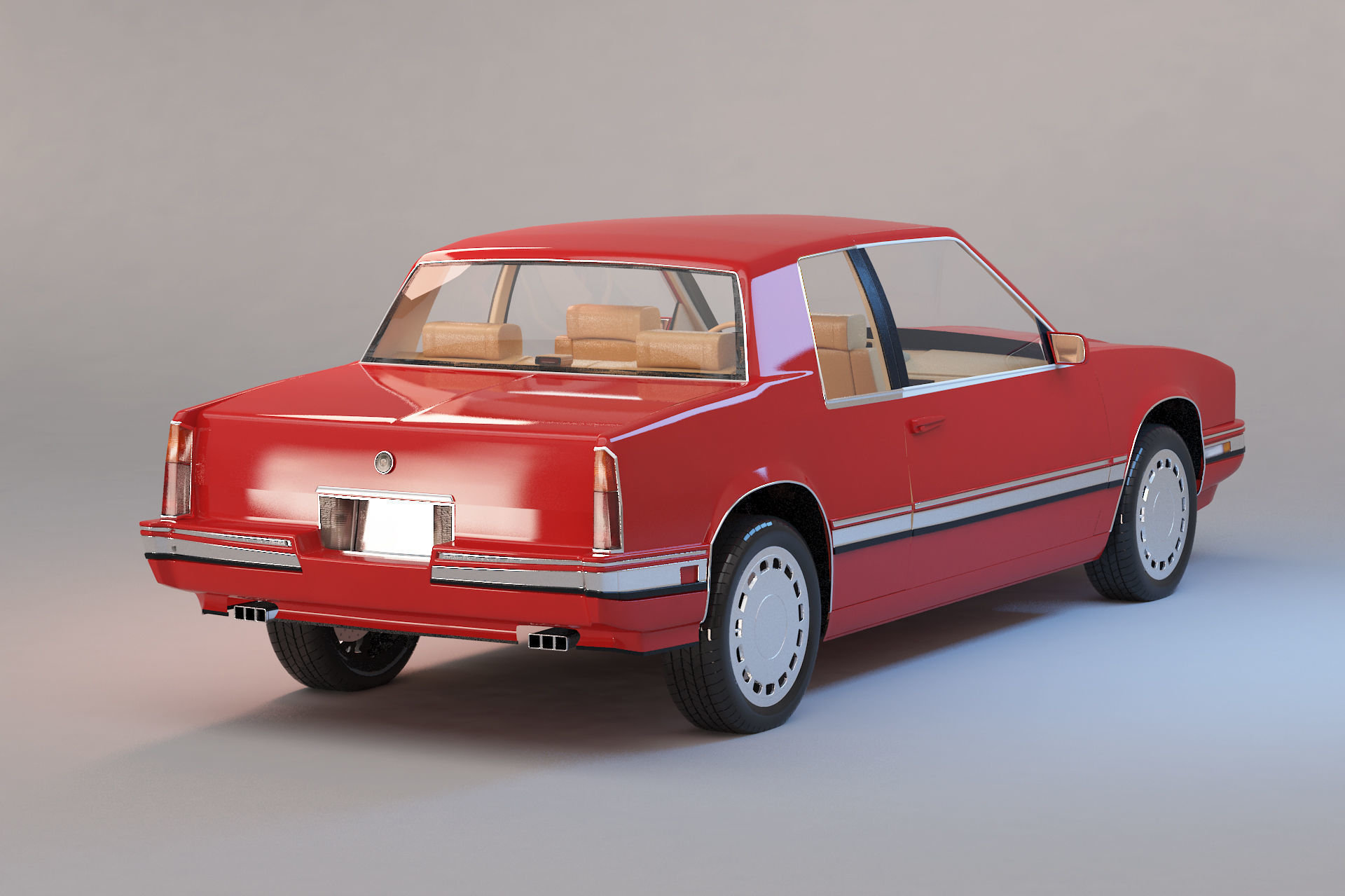 1991 Cadillac Eldorado with interior 3D model_15