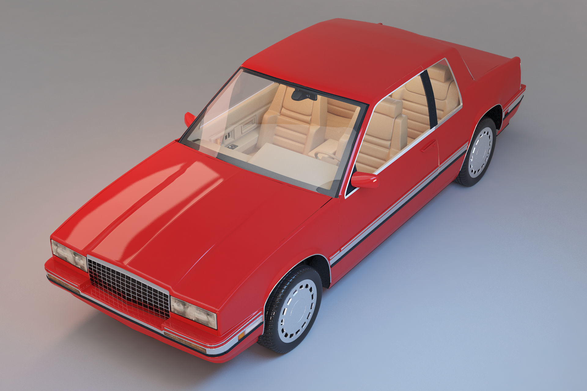 1991 Cadillac Eldorado with interior 3D model_10