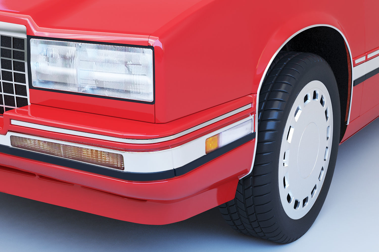 1991 Cadillac Eldorado with interior 3D model_4