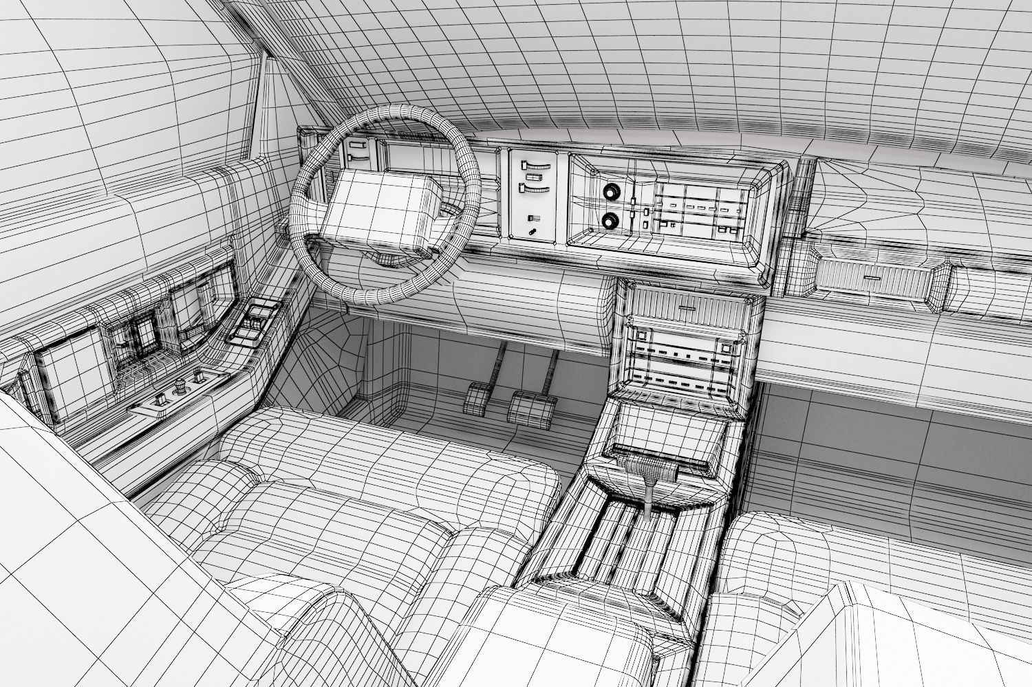 1991 Cadillac Eldorado with interior 3D model_13