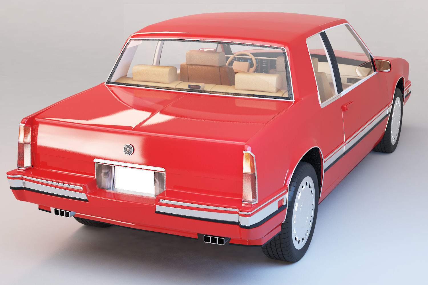 1991 Cadillac Eldorado with interior 3D model_9