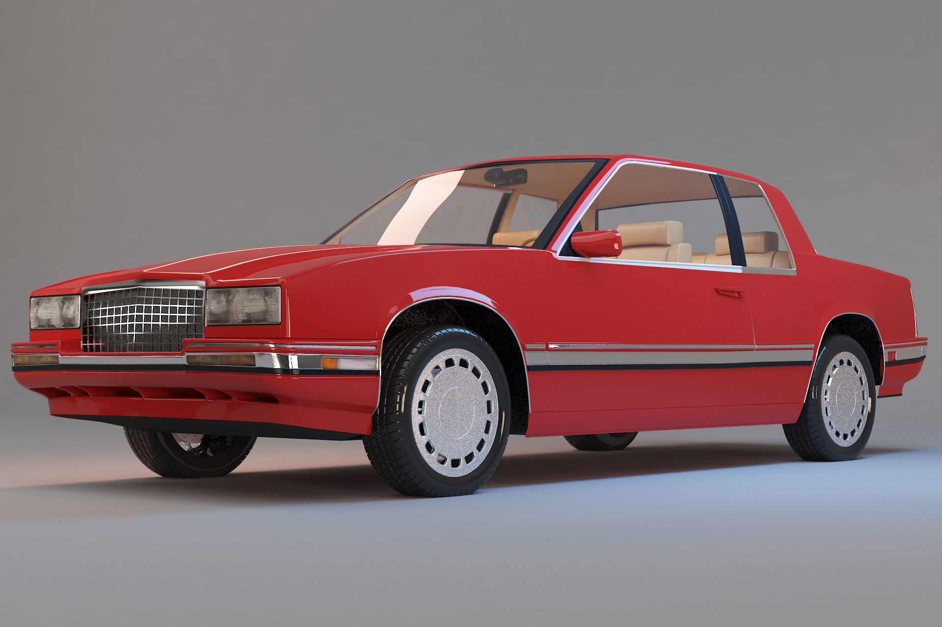 1991 Cadillac Eldorado with interior 3D model_1