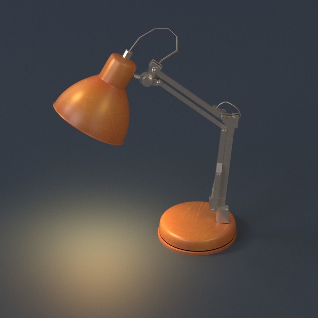 Desk Lamp Low Poly Low-poly 3D model_2