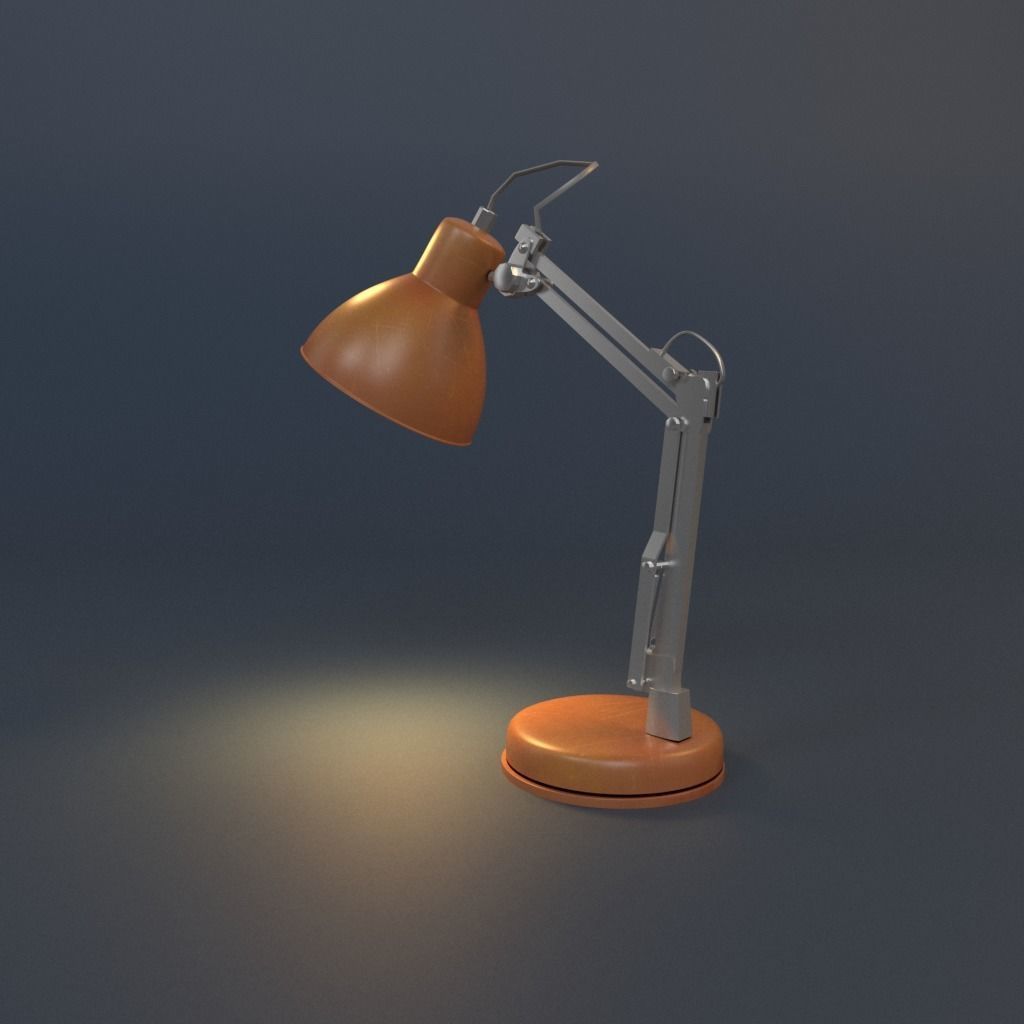 Desk Lamp Low Poly Low-poly 3D model_1