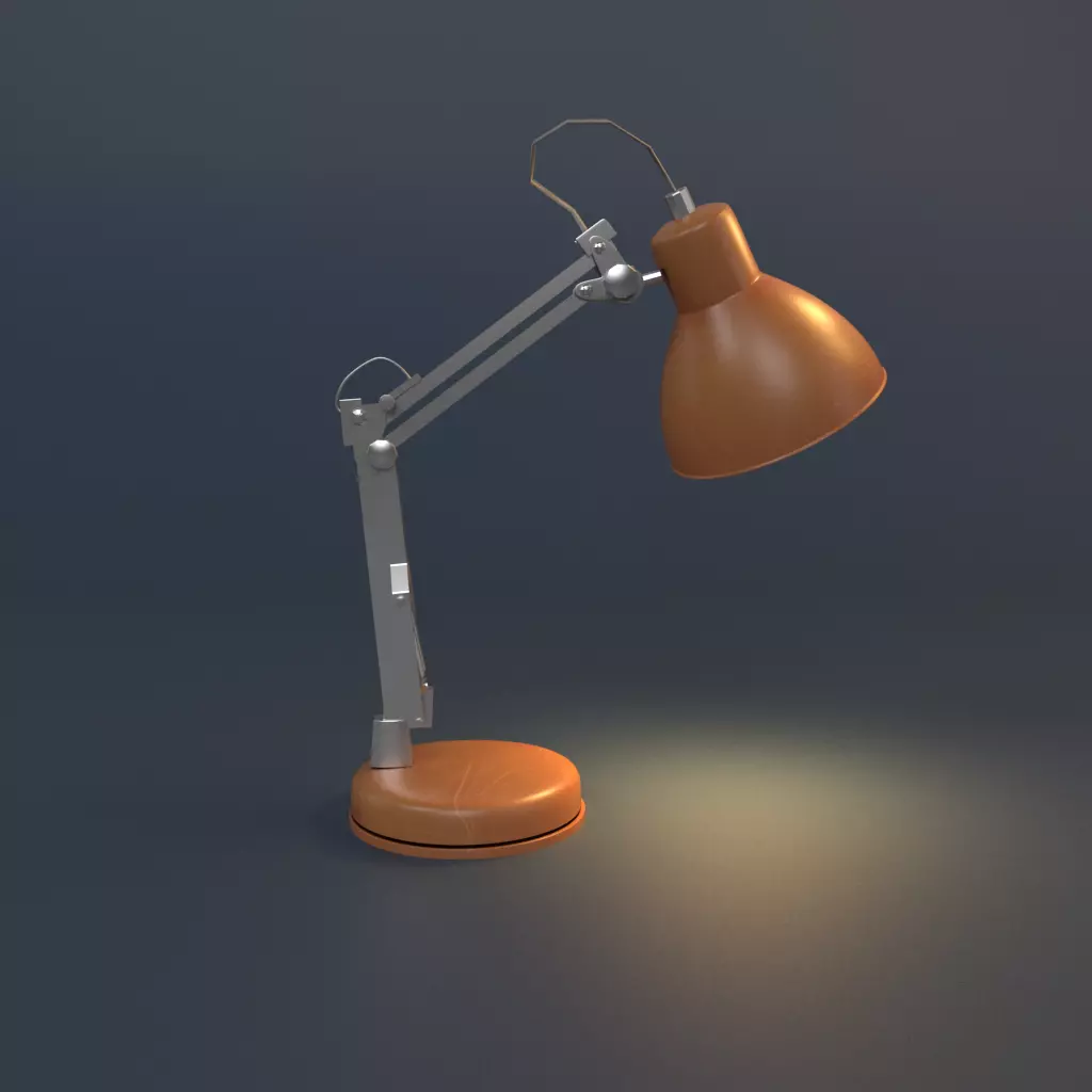 Desk Lamp Low Poly Low-poly 3D model_0