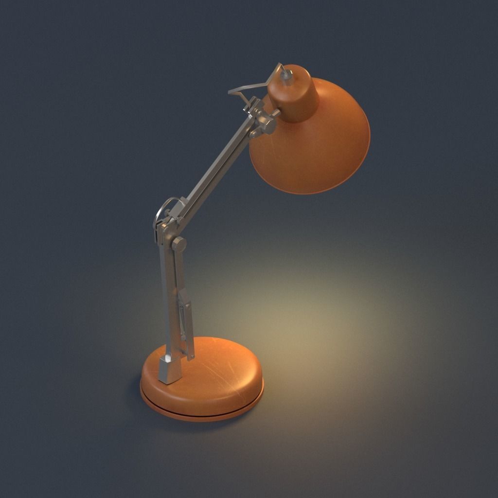Desk Lamp Low Poly Low-poly 3D model_3