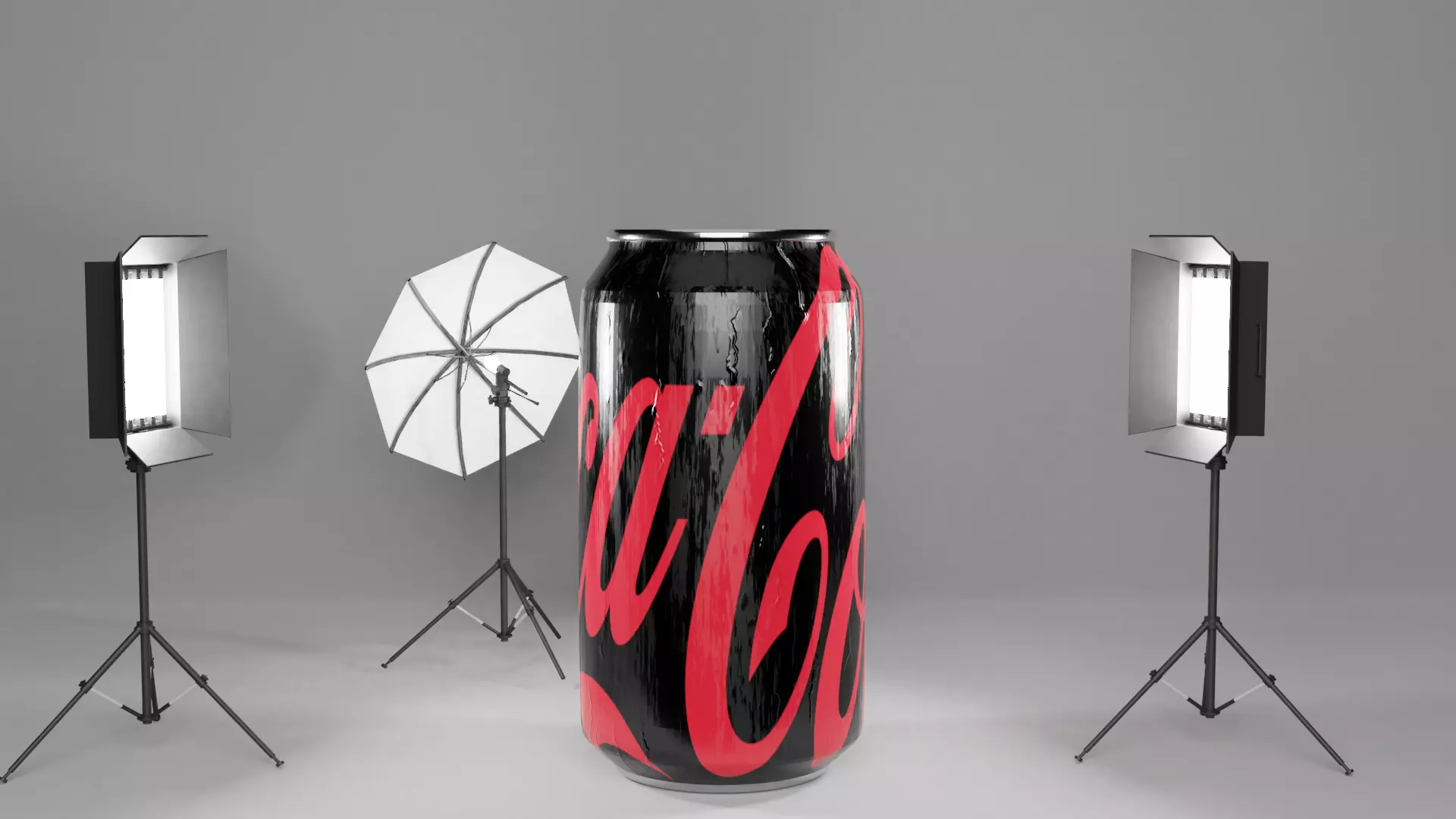 Standard COCA COLA Can 330 ML W Water Droplets 3D model_0
