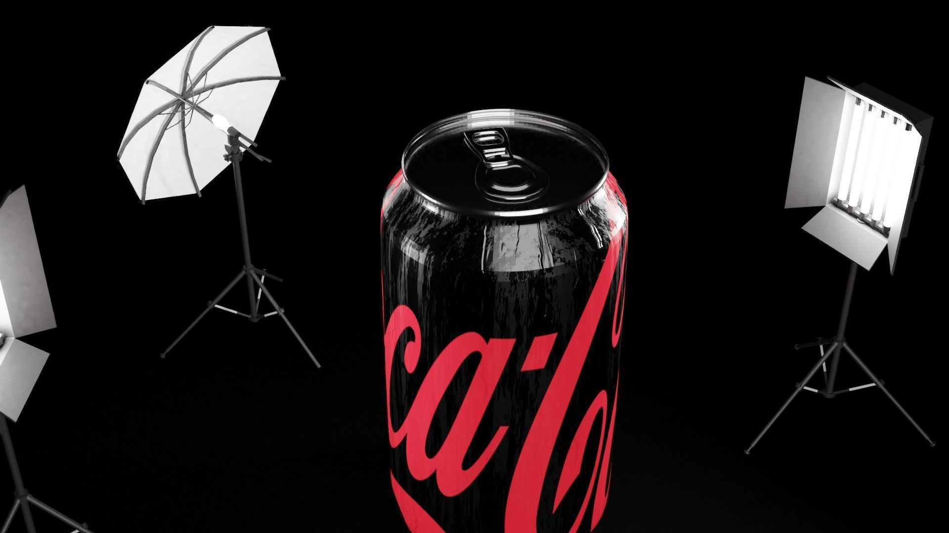 Standard COCA COLA Can 330 ML W Water Droplets 3D model_8