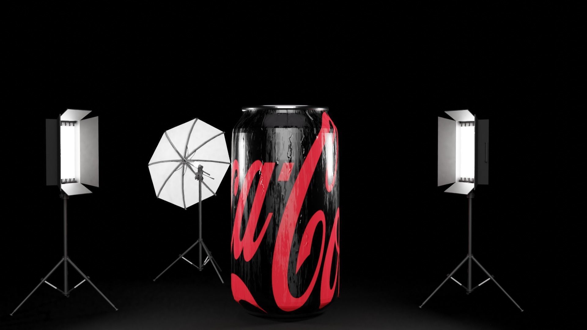 Standard COCA COLA Can 330 ML W Water Droplets 3D model_1