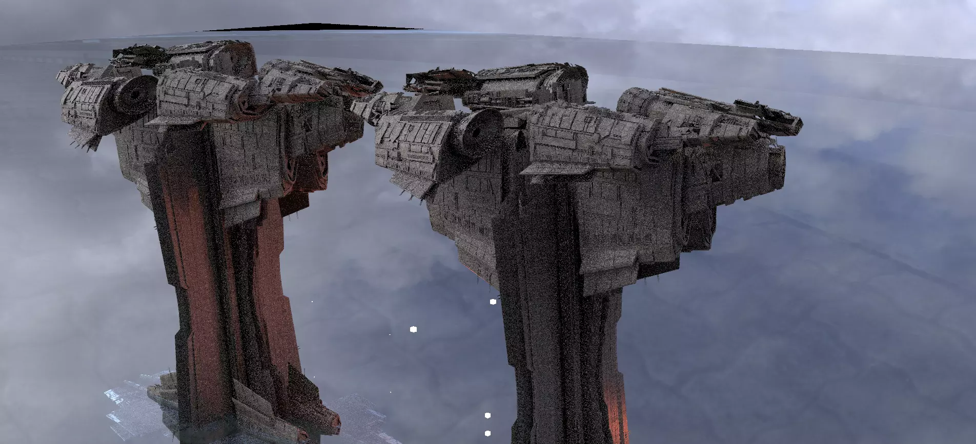 Science fiction landing pad 2 3D model_0