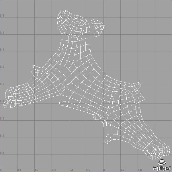 Doberman Low-poly 3D model_7