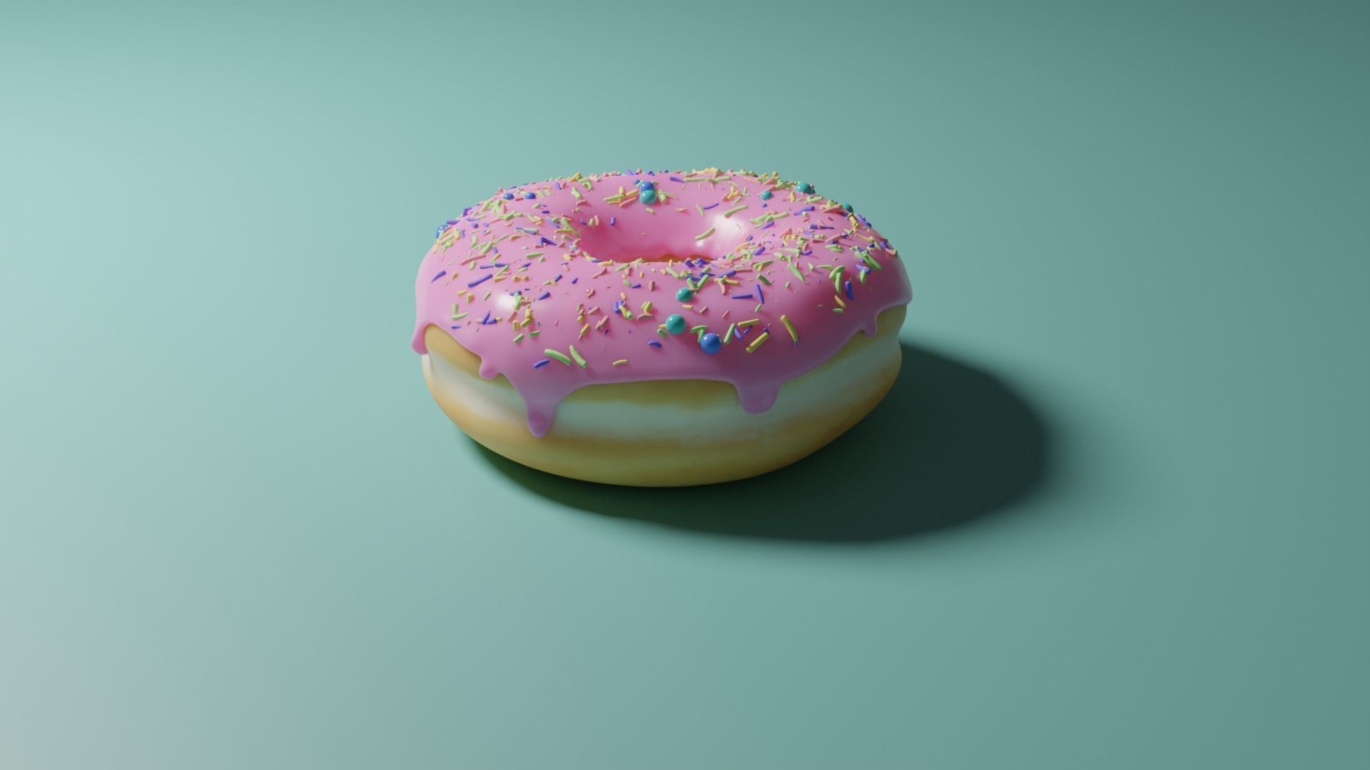 Donut with sprinkles 3D model_1