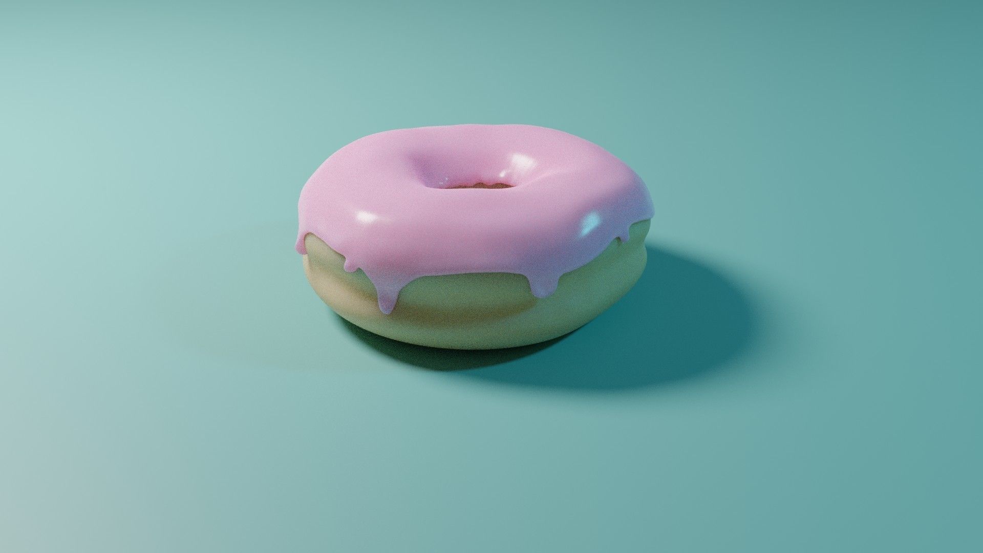 Donut with sprinkles 3D model_4