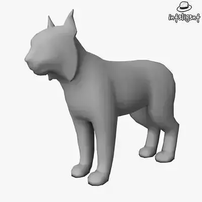 Low Poly Lynx dog