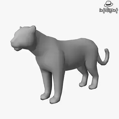 Low Poly Leopard panther
