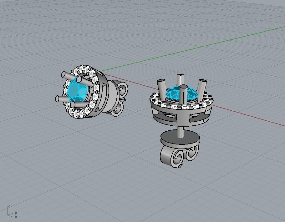 Transformer stud earrings 2 in 1 3D print model_10