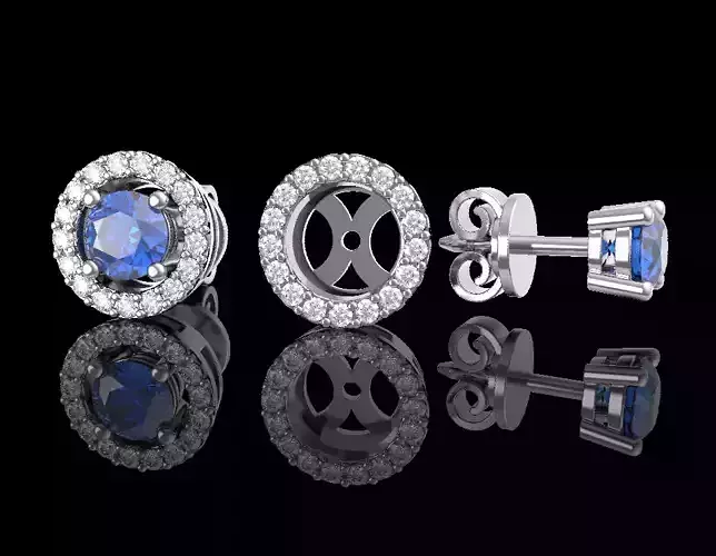 Transformer stud earrings 2 in 1 