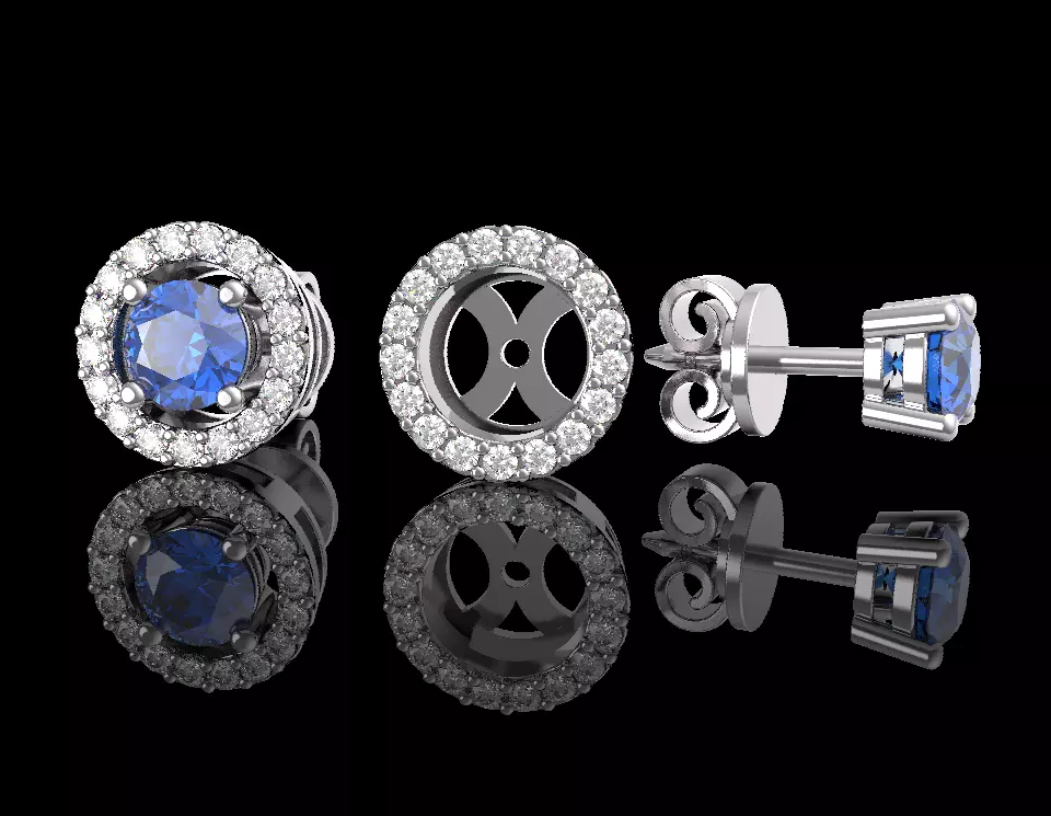 Transformer stud earrings 2 in 1 3D print model_0