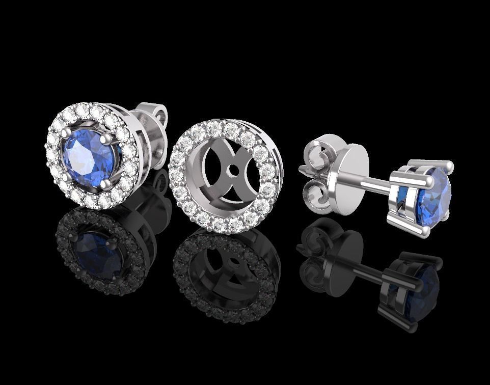 Transformer stud earrings 2 in 1 3D print model_1