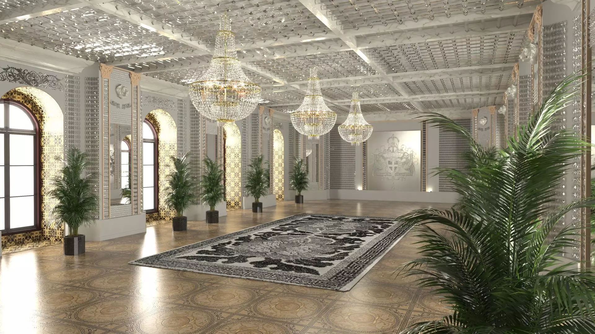 Crystal hall 3D model | CGTrader