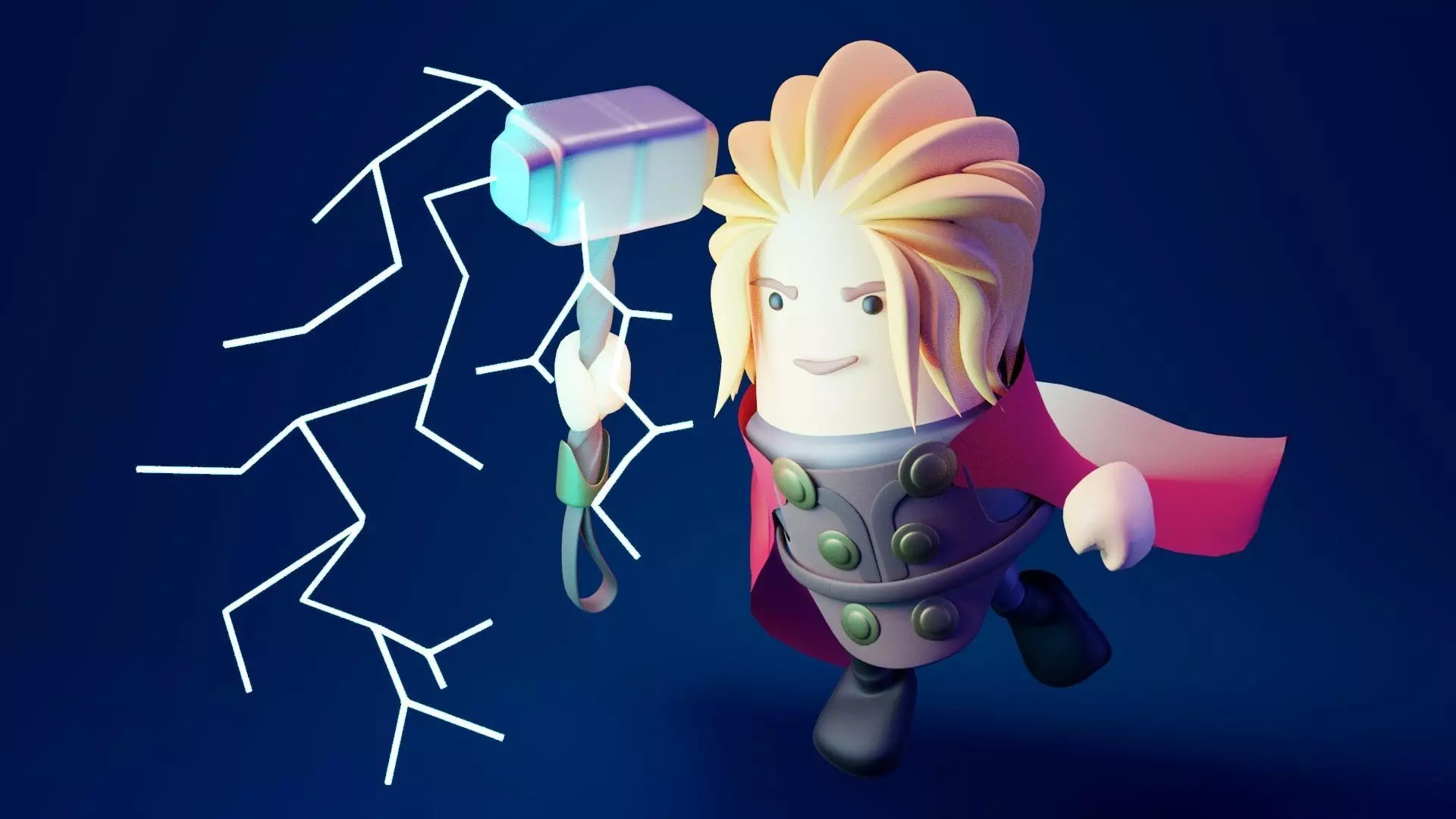 cutethor avengers character thor Free low-poly 3D model