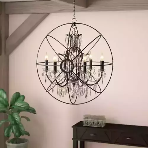 Cearbhall 6-Light Candle Style Globe Chandelier