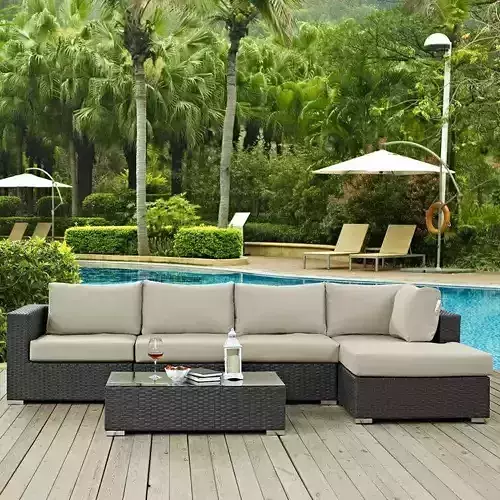  Person Seating Group with Sunbrella Cushions 3D model