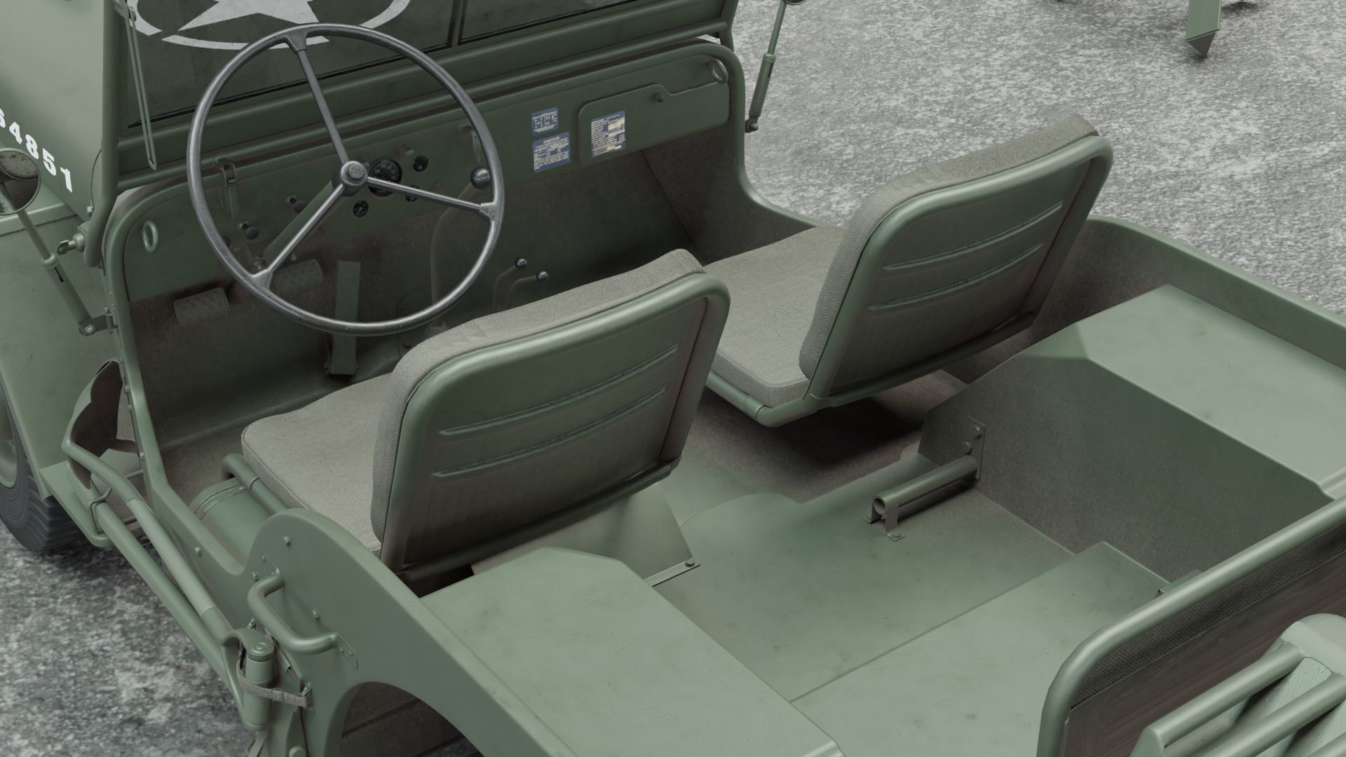 Jeep Wrangler Willy 1942 3D model_4