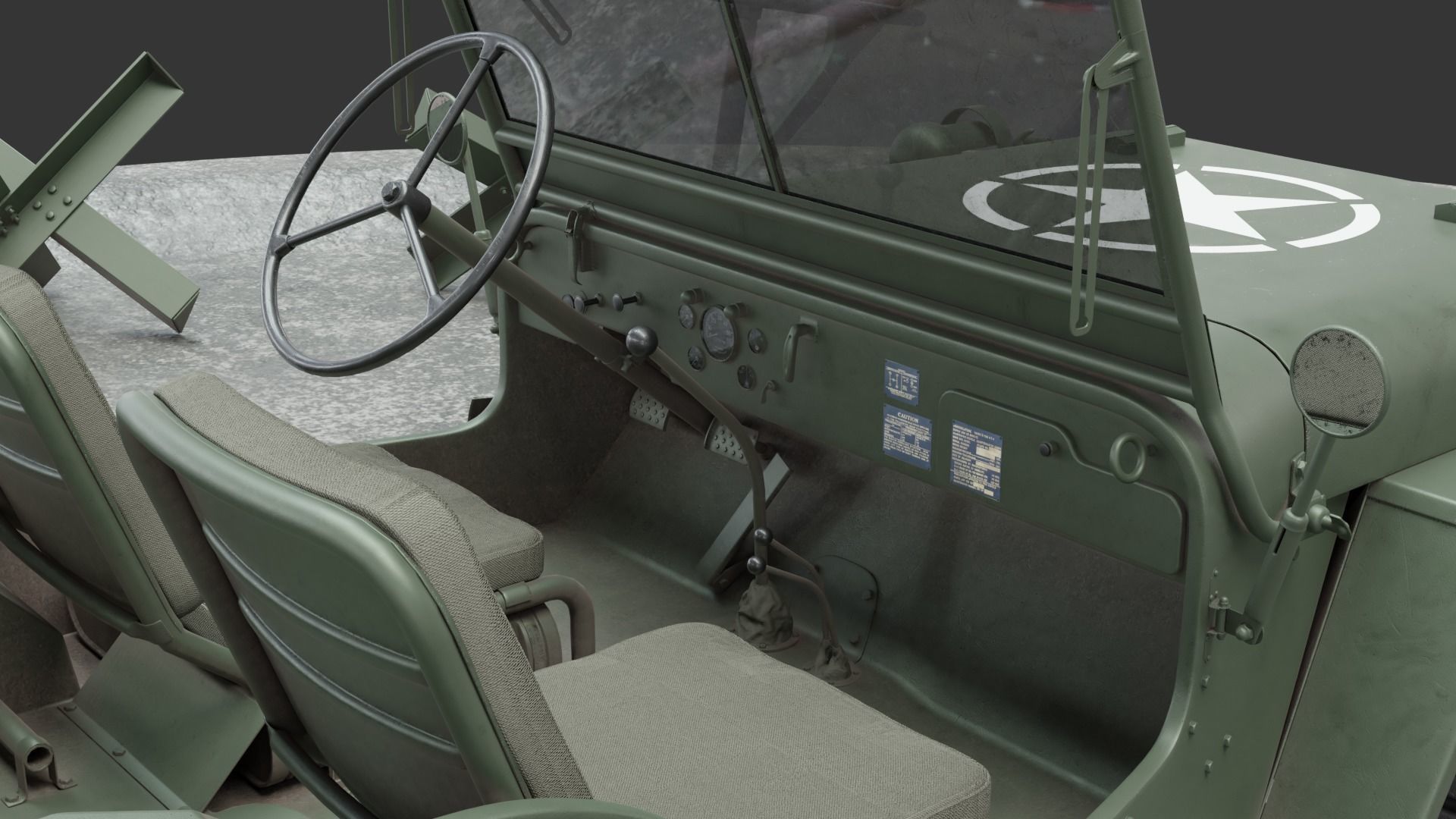 Jeep Wrangler Willy 1942 3D model_3