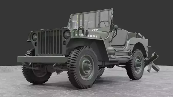Jeep Wrangler Willy 1942 3D model