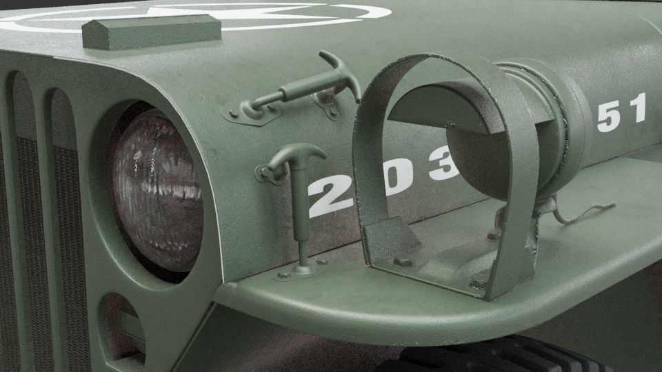 Jeep Wrangler Willy 1942 3D model_1