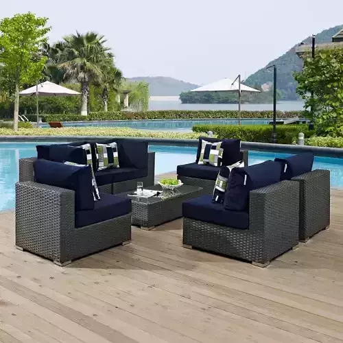 Person Seating Group with Sunbrella Cushions 3D model