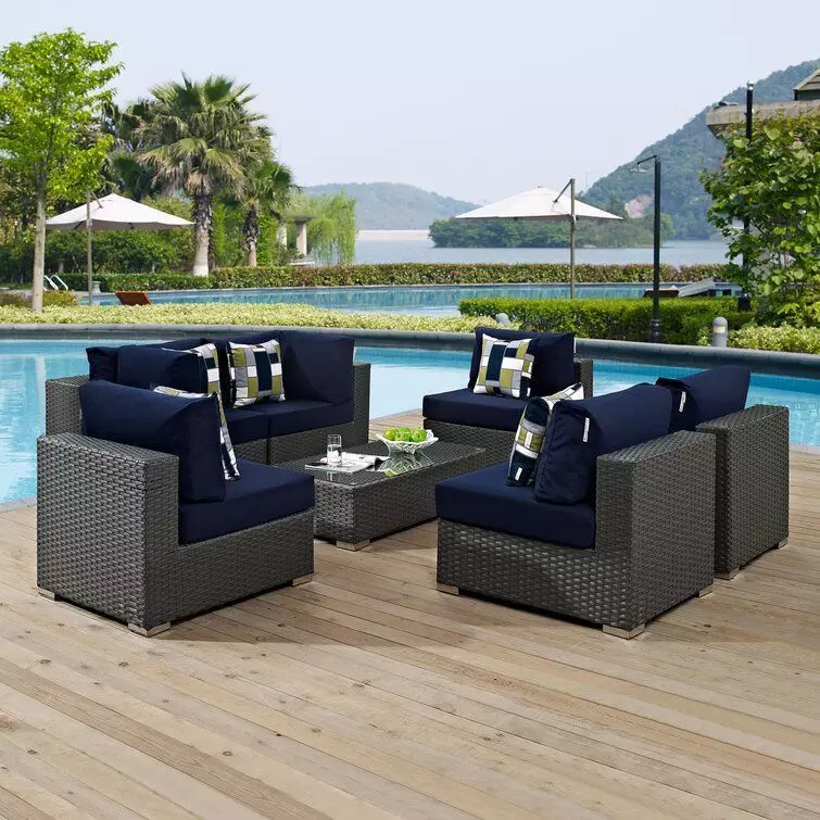 Person Seating Group with Sunbrella Cushions 3D model