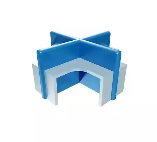 Spectacular Modular Workstation Low-poly 3D model