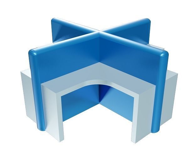 Spectacular Modular Workstation Low-poly 3D model_1