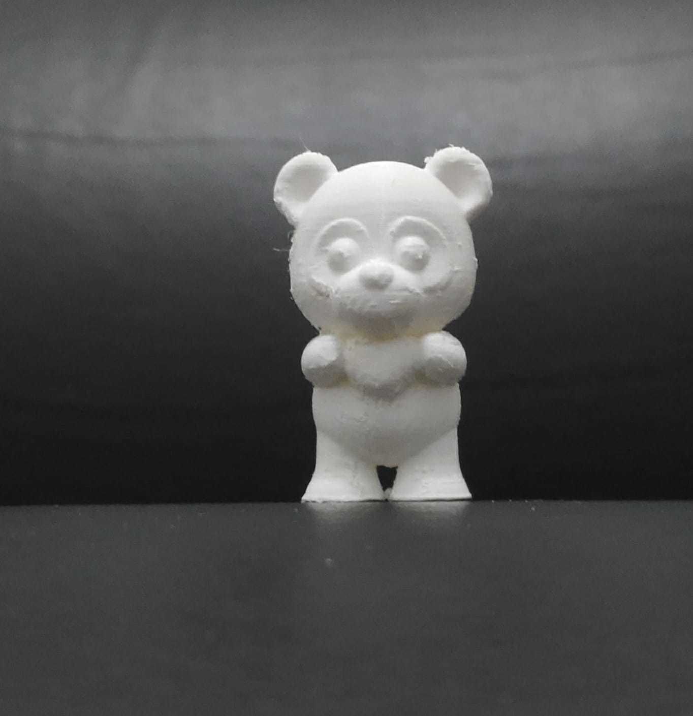Cute Panda Heart 3D print model_3