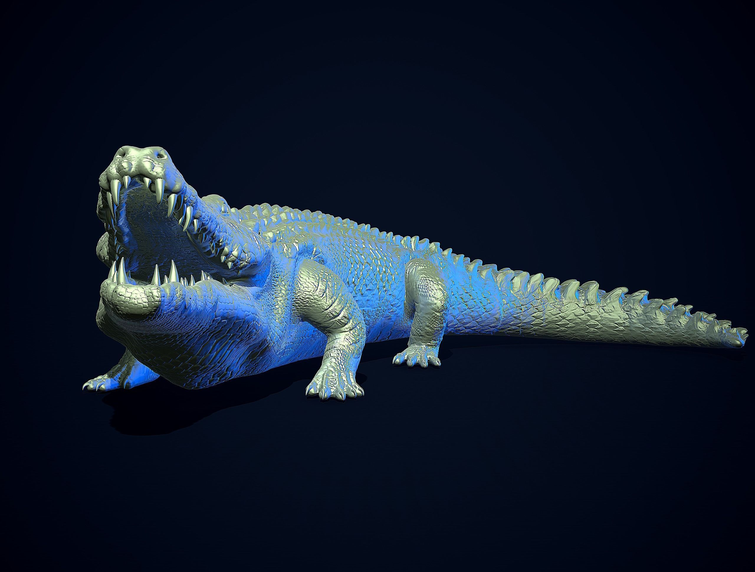 CROCODILE printready 3D print model_3