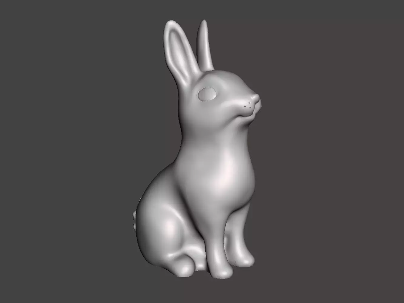 Sitting bunny 3D print model