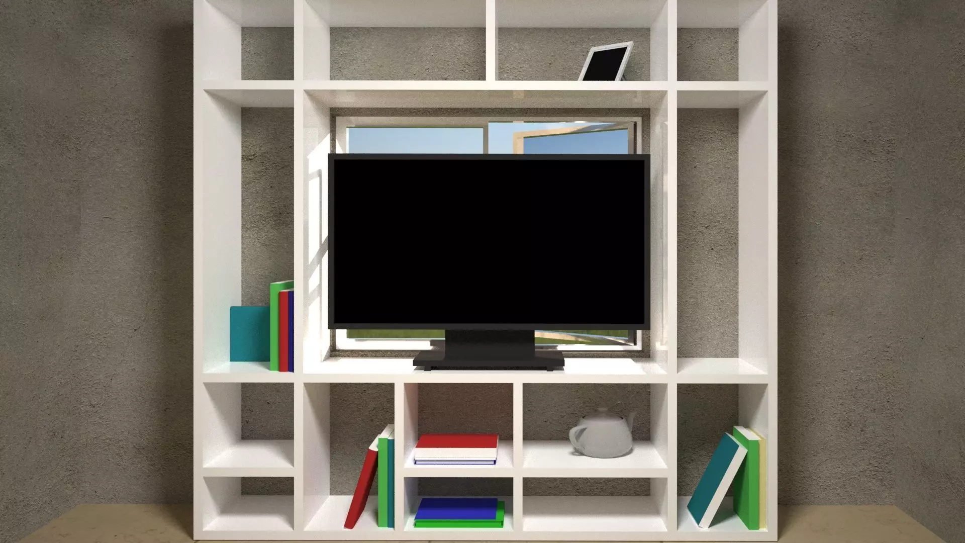 TV Rack Free low-poly 3D model