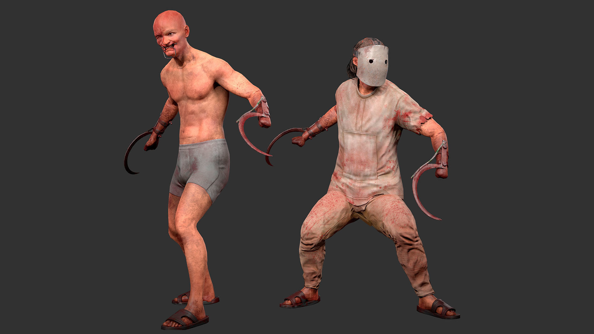 Psycho01 psycho - unreal engine Low-poly 3D model_11