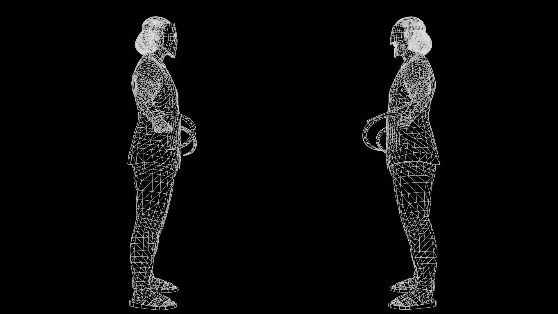 Psycho01 psycho - unreal engine Low-poly 3D model_13