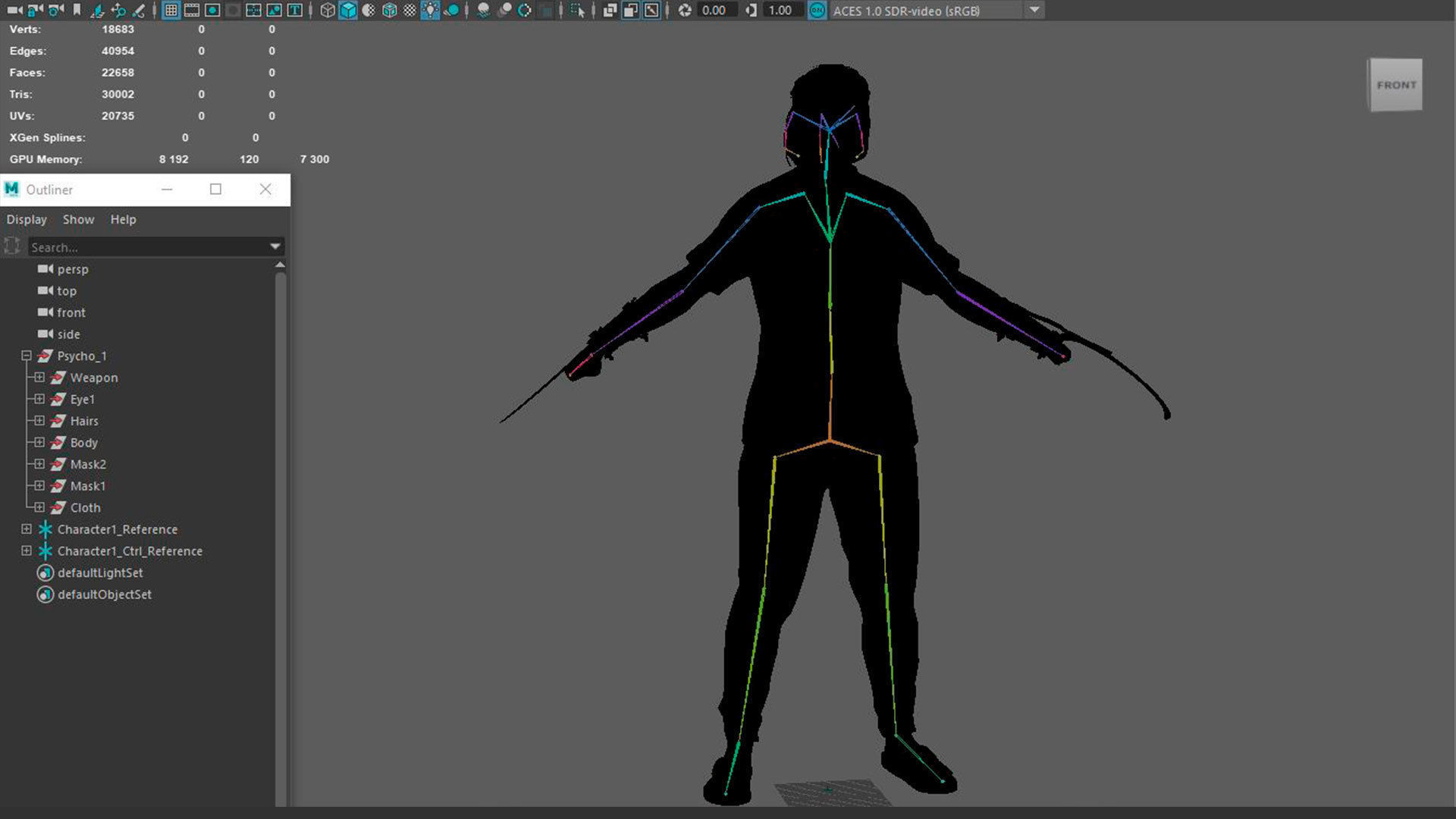 Psycho01 psycho - unreal engine Low-poly 3D model_6