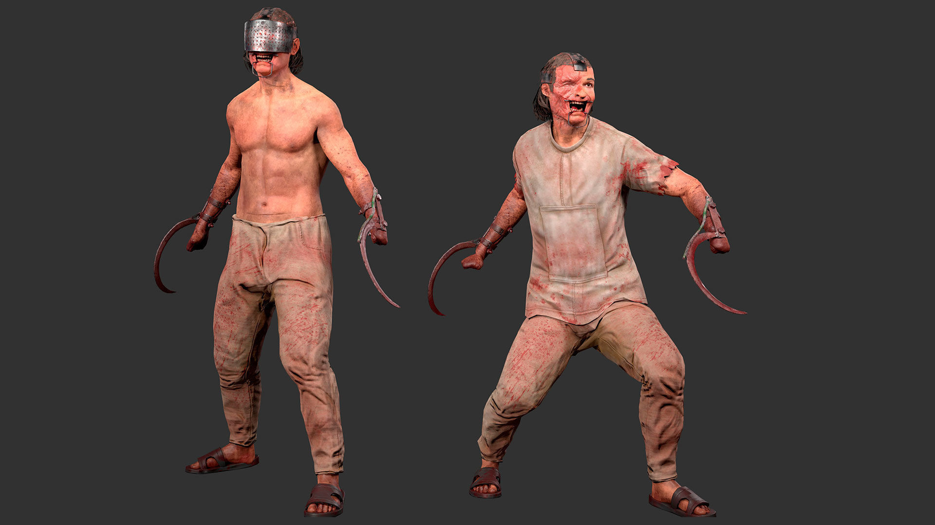 Psycho01 psycho - unreal engine Low-poly 3D model_5