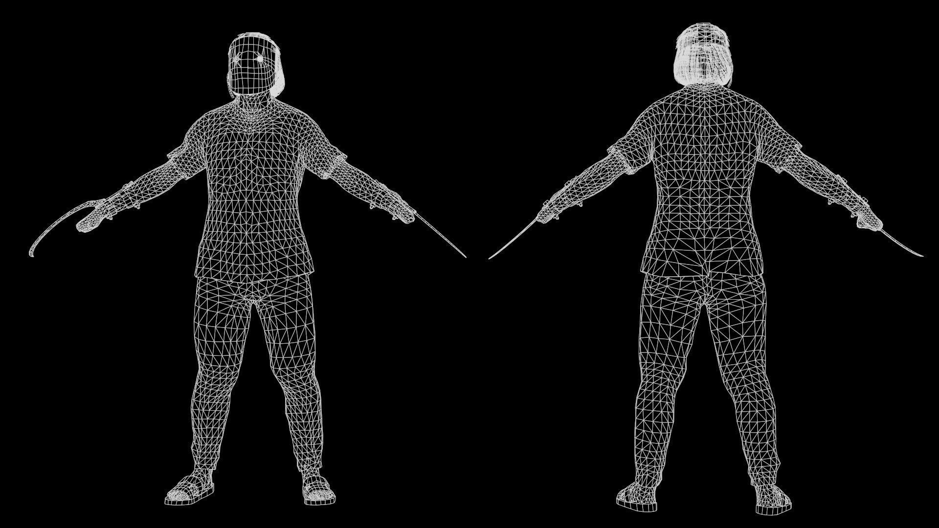 Psycho01 psycho - unreal engine Low-poly 3D model_12